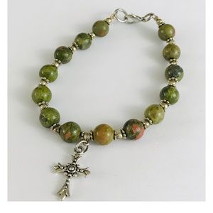 Stunning Beaded Bracelet with Cross Bracel…